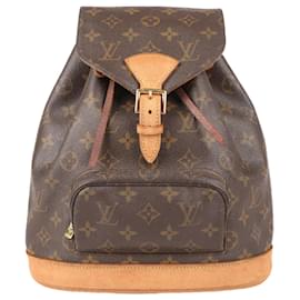 Louis Vuitton-Bolso mochila Louis Vuitton Montsouris MM en marrón M51136-Castaño
