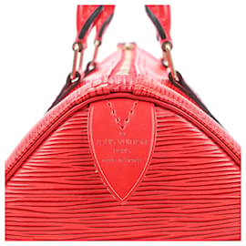 Louis Vuitton-Louis Vuitton Epi Cuir Speedy 25 Sac à main en rouge castillan-Rouge