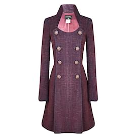 Chanel-10K$ Paris Bombay CC Jewel Buttons Tweed Coat-Purple