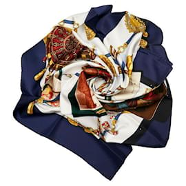 Hermès-HERMES CARRE 90 Memoire d'Hermes Silk Scarf Canvas Scarf in Good condition-Other