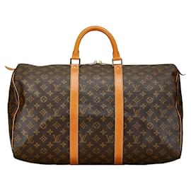 Louis Vuitton-Louis Vuitton Keepall 50 Sac de voyage en toile M41426 en bon état-Autre