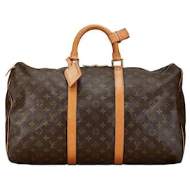 Louis Vuitton-Louis Vuitton Keepall 50 Sac de voyage en toile M41426 en bon état-Autre