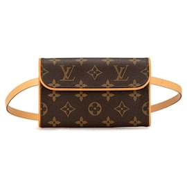 Louis Vuitton-Louis Vuitton Pochette Florentine Canvas Belt Bag M51855 in good condition-Other