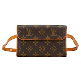 Louis Vuitton-Louis Vuitton Pochette Florentine Canvas Belt Bag M51855 in good condition-Other