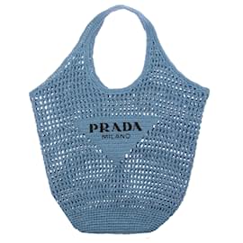 Prada-PRADA  Handbags T.  Wicker-Blue