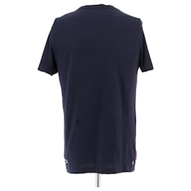 Lacoste-LACOSTE T-shirts T.International M Coton-Bleu Marine