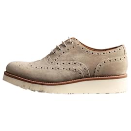 Autre Marque-Taupe platform sole brogues - size EU 40-Taupe