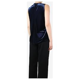 Autre Marque-Blue velvet sleeveless top - size UK 12-Blue