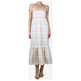 Zimmermann-Multi sleeveless striped midi dress - size UK 8-Multiple colors