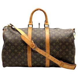 Louis Vuitton-Louis Vuitton Keepall Bandouliere 45-Braun