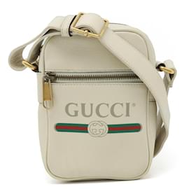 Gucci-Logo Gucci imprimé-Blanc
