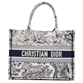 Dior-Dior Blue Medium Dioriviera Toile De Jouy Book Tote-Blue