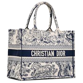 Dior-Dior Blue Medium Dioriviera Toile De Jouy Book Tote-Blue