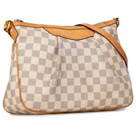 Louis Vuitton-Louis Vuitton White Damier Azur Siracusa PM-Blanco