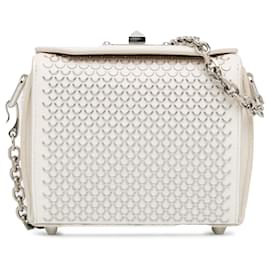 Alexander Mcqueen-Alexander McQueen White Studded Leather Box 16-White,Cream