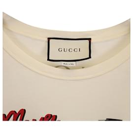 Gucci-Gucci Faster Pussycat Kill Kill Movie T-shirt in Cream Cotton-White,Cream