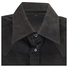 Tom Ford-Tom Ford Pocket Shirt in Charcoal Cotton -Dark grey