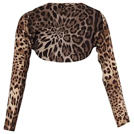 Dolce & Gabbana-Dolce & Gabbana Bolero in Animal Print Silk-Other,Python print