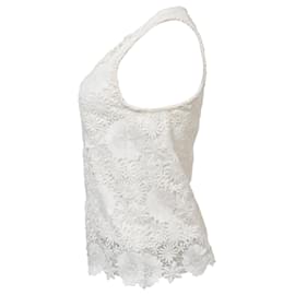 Maje-Maje Lidony Floral Lace Top in White Polyester-White