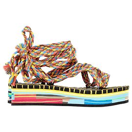 Sandalias Chloé Tie-Up Lou de algodón multicolor Multicolor