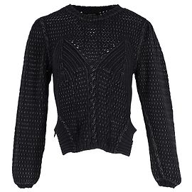 Rachel Comey Pull en maille torsadée Emes en coton noir Noir