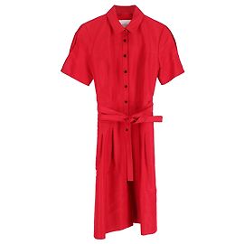 Vestido midi Carolina Herrera Polo en algodón rojo Roja