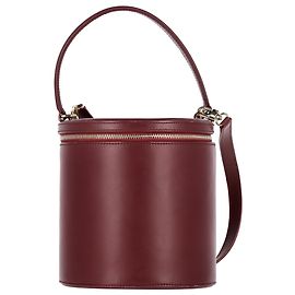 Borsa a Secchiello Staud Vitti in Pelle Bordeaux Rosso Bordò