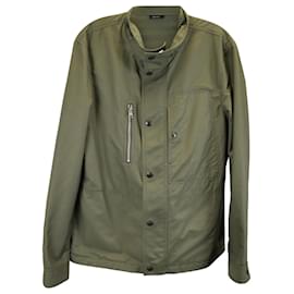 Tom Ford-Tom Ford Military Jacket in Olive Cotton-Green,Olive green