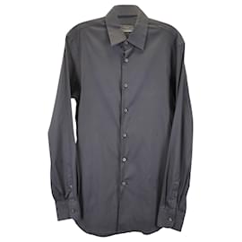 Camicia Button Down Prada in cotone Nero Nero