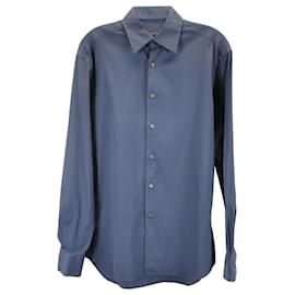 Prada Button-down-Hemd aus blauer Baumwolle Blau