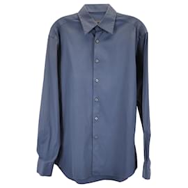Prada-Prada Button-down Shirt in Blue Cotton-Blue