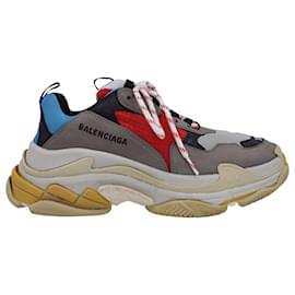 Balenciaga-Balenciaga Lego Triple S Sneakers in in Grey, Red, and Blue Polyester -Other