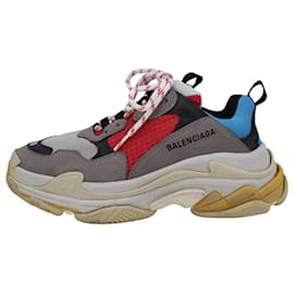 Balenciaga-Balenciaga Lego Triple S Sneakers in in Grey, Red, and Blue Polyester -Other