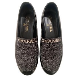 Chanel Socky CC Loafer Lackleder Schwarz Schwarz