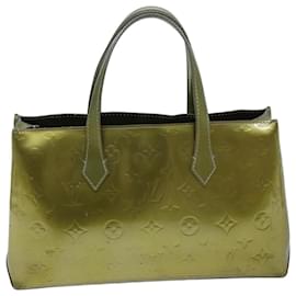 Louis Vuitton-Bolso LOUIS VUITTON Monogram Vernis Wilshire PM Gris Art Deco M91627 LV Auth 75527-Gris