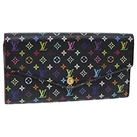 Louis Vuitton-LOUIS VUITTON Monogram Multicolor PortefeuilleSarah Wallet M93747 auth 75705-Noir