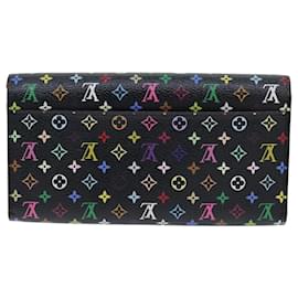 Louis Vuitton-LOUIS VUITTON Monogram Multicolor PortefeuilleSarah Wallet M93747 auth 75705-Black