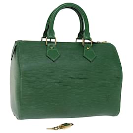 Louis Vuitton-Louis Vuitton Epi Speedy 25 Bolsa de Mão Verde Borneo M43014 Autenticação de LV 75194UMA-Outro