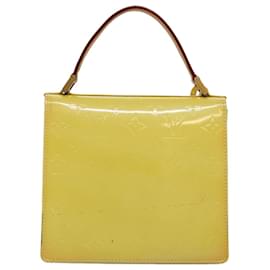 Louis Vuitton-Bolso LOUIS VUITTON Monogram Vernis Spring Street Amarillo lima M91068 EP de autenticación4194-Dorado