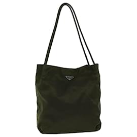 Prada-PRADA Shoulder Bag Nylon Khaki Auth am6293-Khaki