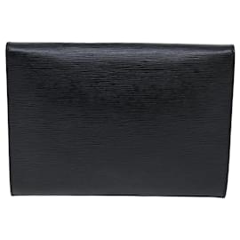 Louis Vuitton-LOUIS VUITTON Pochette Epi Jena Noir M52722 LV Auth bs14640-Noir