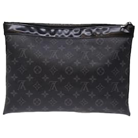 Louis Vuitton-LOUIS VUITTON Monogram Eclipse Pochette Discovery Clutch Bag M62291 auth 75173-Other