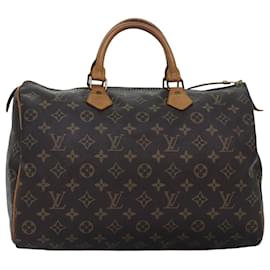 Louis Vuitton-Louis Vuitton Monogram Speedy 35 Hand Bag M41524 LV Auth ki4501-Monogram
