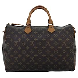 Louis Vuitton-Louis Vuitton Monogram Speedy 35 Hand Bag M41524 LV Auth ki4501-Monogram