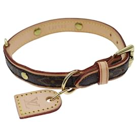 Louis Vuitton-LOUIS VUITTON Monogram Collar Dog Collar Dog Leash LV Auth 75532-Monogramme