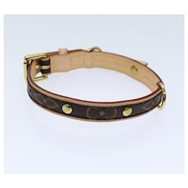 Louis Vuitton-LOUIS VUITTON Monogram Collar Dog Collar Dog Leash LV Auth 75532-Monogramme