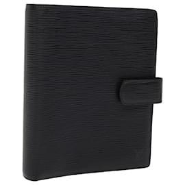 Louis Vuitton-LOUIS VUITTON Epi Agenda GM Day Planner Cover Black R20212 LV Auth 75521-Black