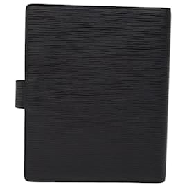 Louis Vuitton-LOUIS VUITTON Epi Agenda GM Day Planner Cover Black R20212 LV Auth 75521-Black