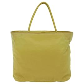 Prada-PRADA Hand Bag Nylon Yellow Auth hk1317-Yellow