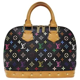 Louis Vuitton-LOUIS VUITTON Monogram Multicolor Alma Hand Bag Black M92646 LV Auth 74284-Black